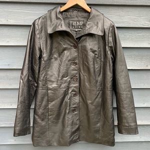 Vintage Black Trump Marina leather women’s jacket medium